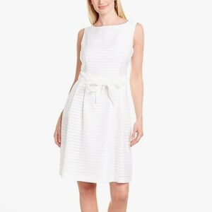 Tommy Hilfiger White Striped Fit & Flare Dress Women’s Size 12